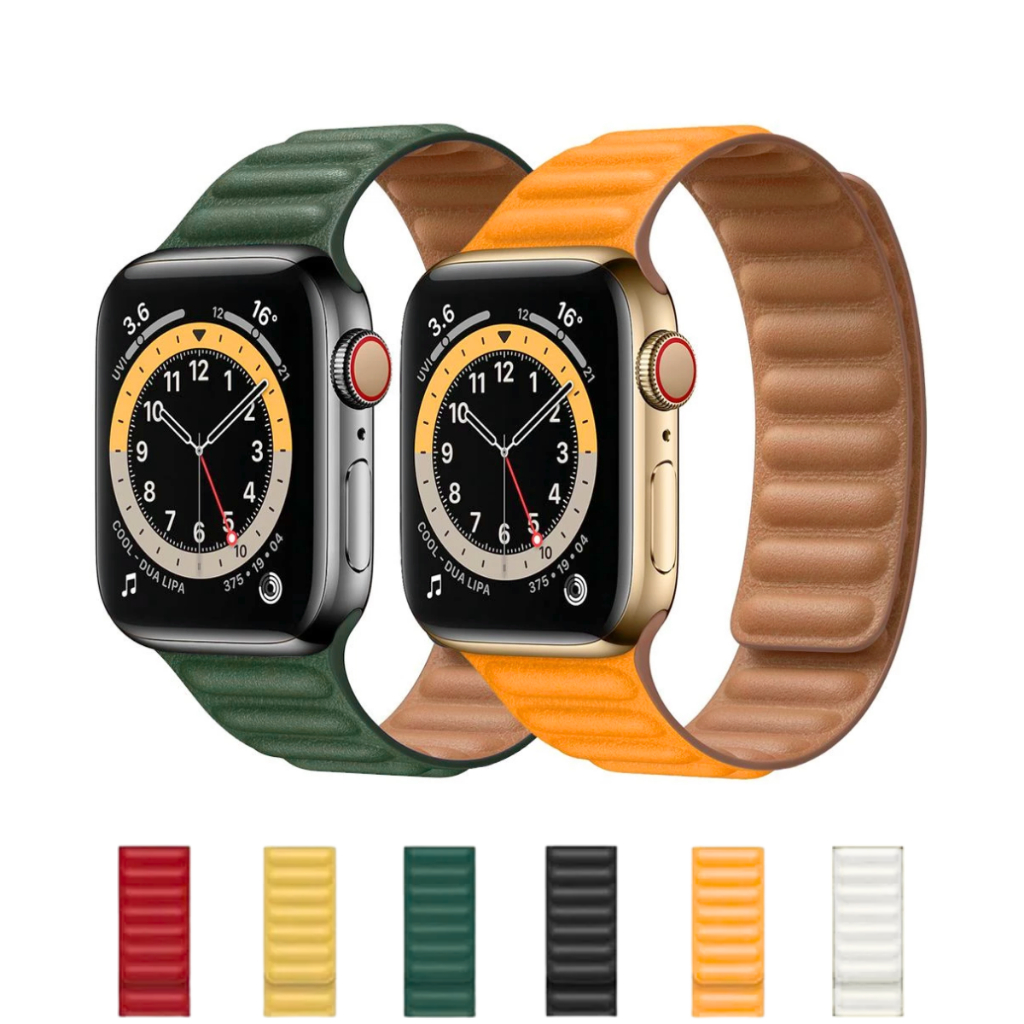 Pulseira Para Apple Watch Magnética Couro Elos