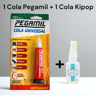Kit 2 Colas Artesanato 1 Pegamil 17gr + 1 Cola Instantânea Kipop em Oferta na Shopee