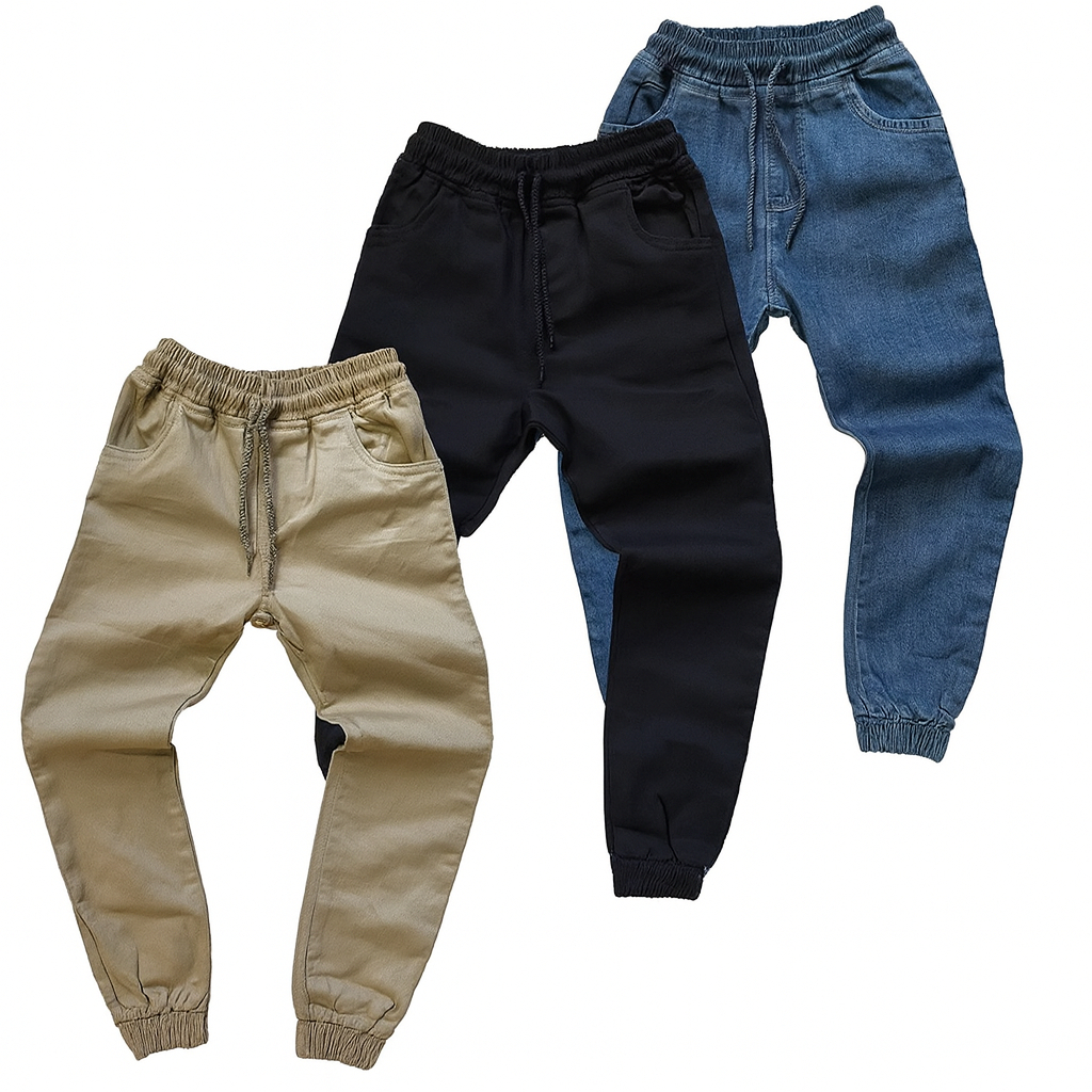 Calça Jogger Calça Cargo Infantil Menino E Menina Juvenil Jeans Sarja Moda Tedencia Tamanho 04 ao 16