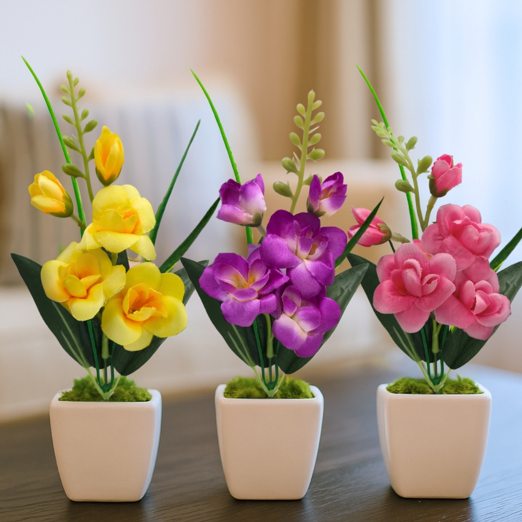 Arranjo De Flores Orquídeas Artificiais Decorativas Kit Atacado em Oferta na Shopee