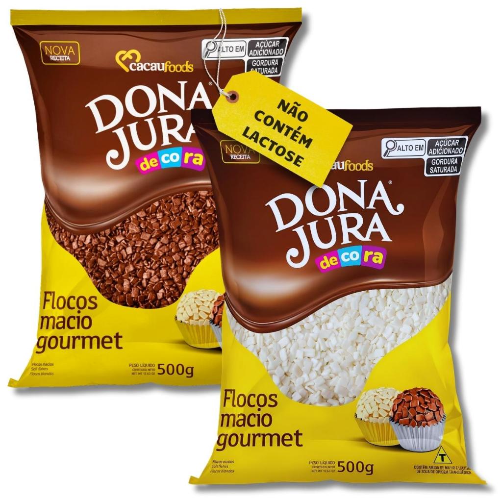 Kit Granulado Gourmet Chocolate Branco E Preto 500g Cada