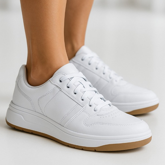 Tênis Branco Casual Conforto Estilo Versalidade Para O Dia A Dia Acabamento Premium