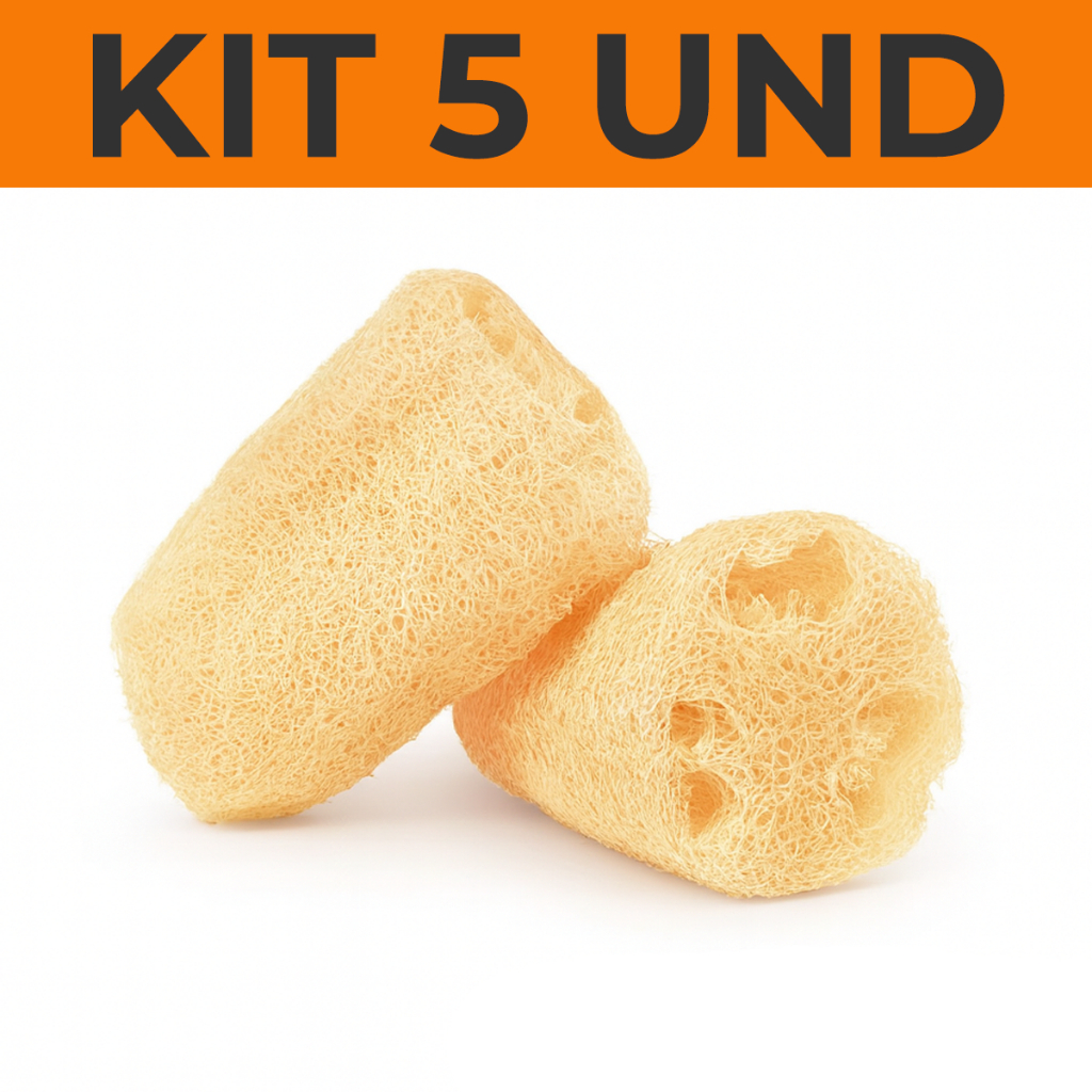 Kit 5 Esponja Vegetal Bucha Natural 100% Ecológica Promoção