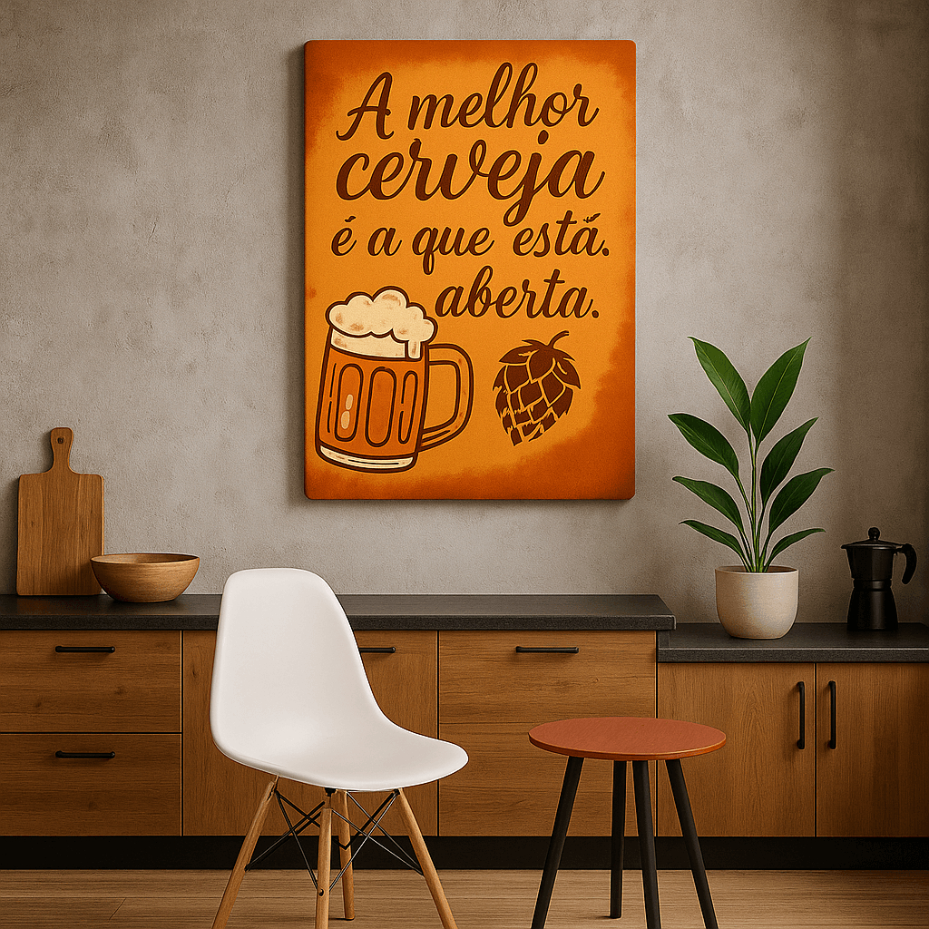 Quadro Decorativo Cozinha Bebida Quadro Em Madeira Impresso Uv