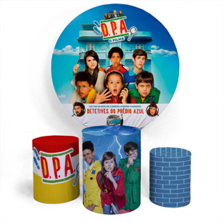 Kit Capa Painel Tematico Redondo Com Elastico E Trio De Cilindros + Personalizados Detetives Do Predio Azul Festa em Oferta na Shopee