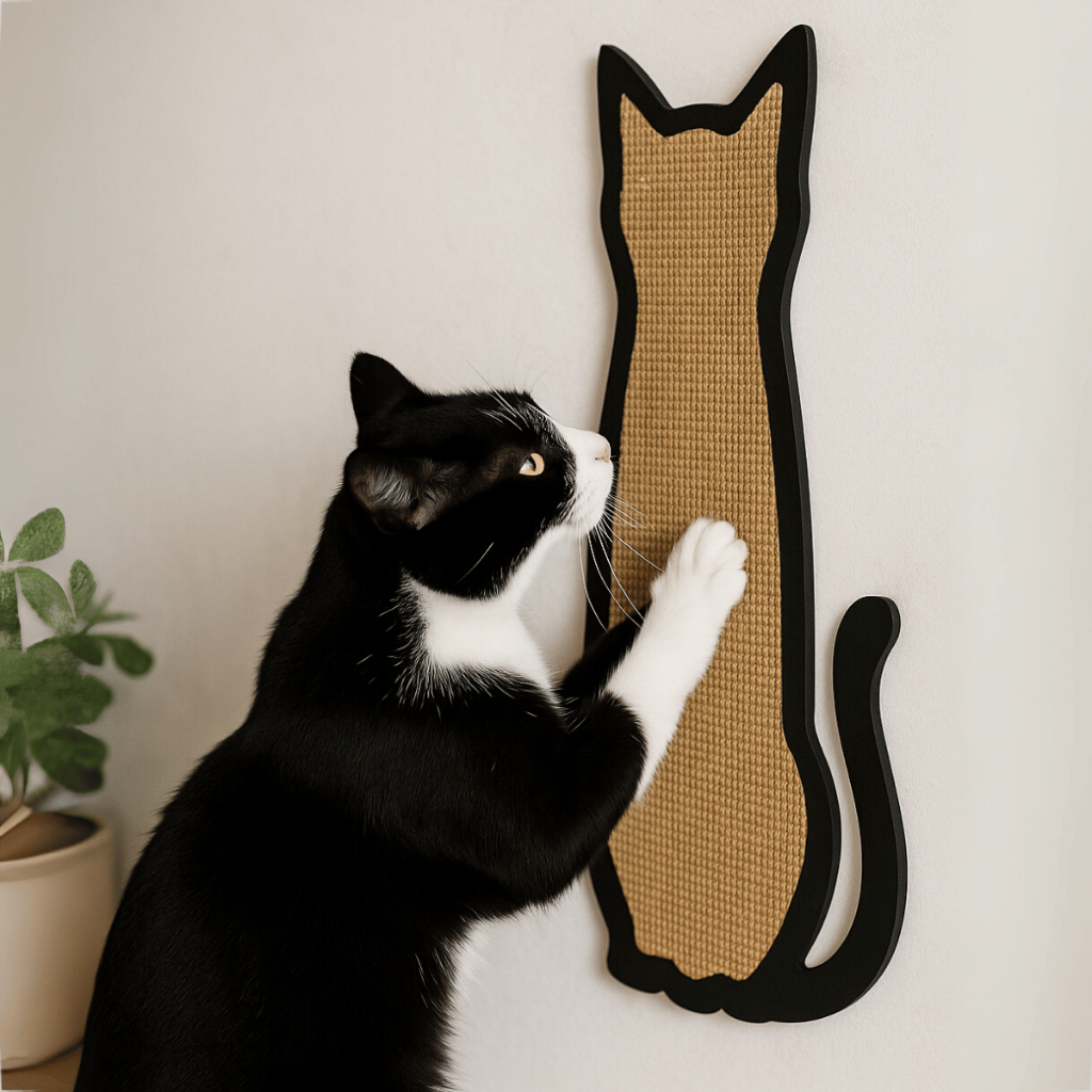 Arranhador de parede afiador para gatos com juta de sisal 44x23cm Fixo