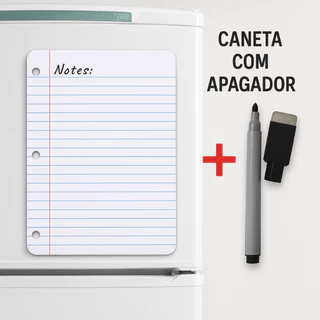 Lousa Magnética para Recado/Planejamento Semanal com Caneta para Geladeira
