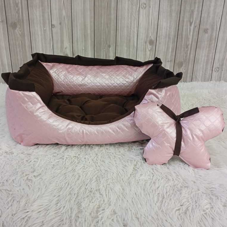 Cama Cachorro 45x50 Cama Pet Pra Cachorro Pequeno + Mini Almofada Borboleta
