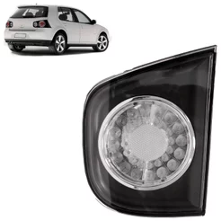 Lanterna Traseira Golf 2007 2008 2009 2010 2011 2012 2013 Porta Malas Com Moldura Preta Aro Cromado