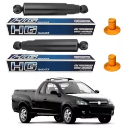 PAR AMORTECEDOR TRASEIRO MONTANA 2004 A 2010 NAKATA + KIT