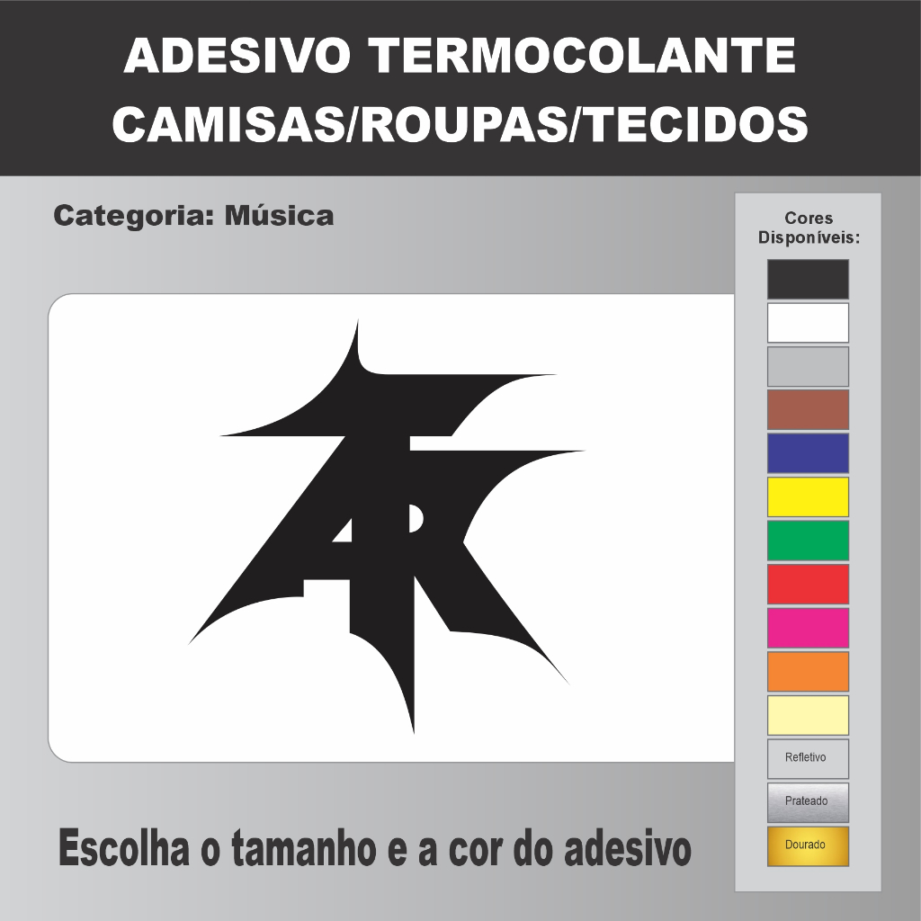 Adesivo(Atari Teenage Riot) -Termocolante Roupas e Tecidos Variados -Recorte Vinil - Cores Variadas