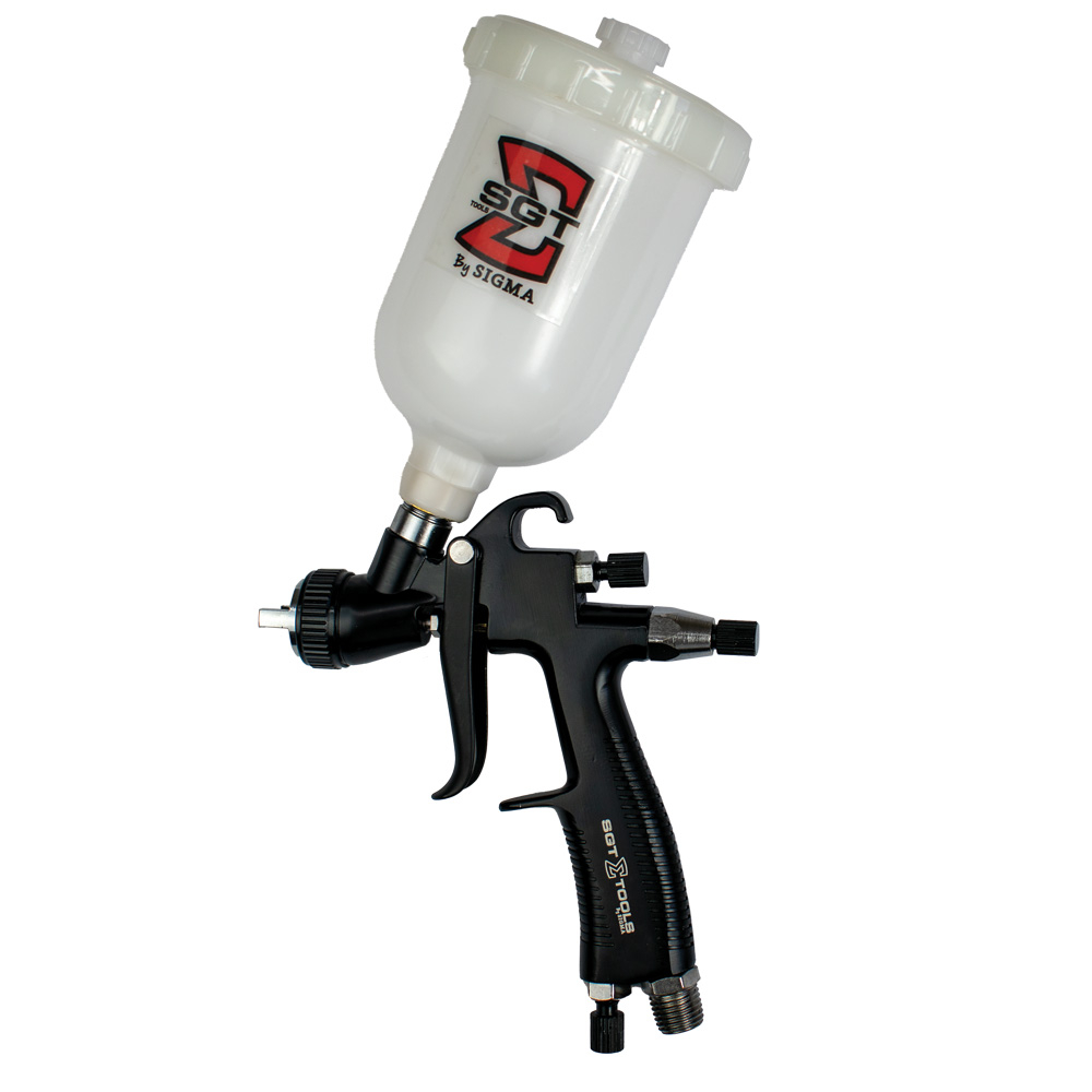 Pistola De Pintura 1.0 Hvlp 250ml Sgt-3710a Cor Preto Manual