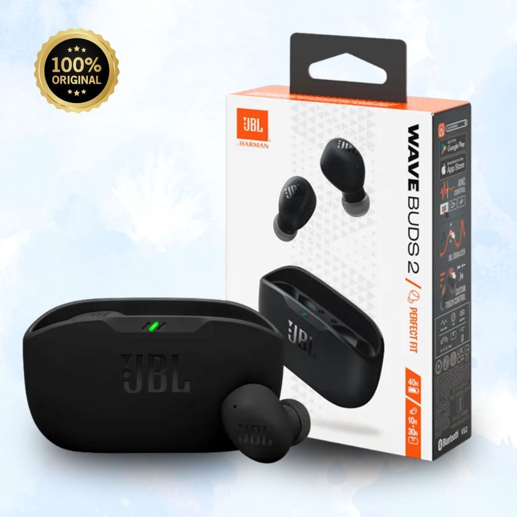 Fone Bluetooth de Ouvido Cancelamento Ruído Melhor Qualidade d Som e Chamadas JBL WaveBuds2 Original