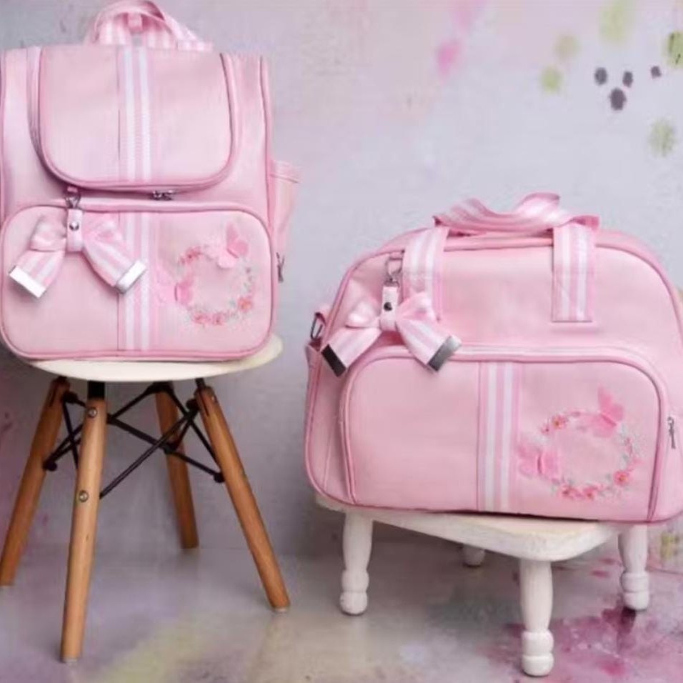 Kit Bolsa de Bebê e Mochila Maternidade Borboleta Rosa Bebê em Oferta na Shopee
