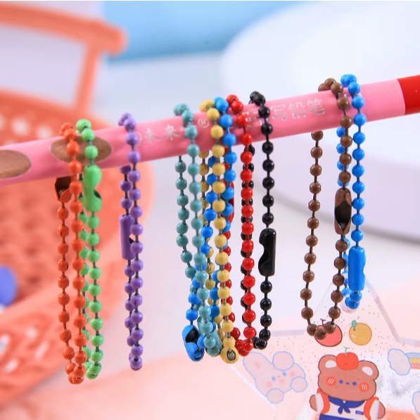 Kit 10/20/30/40/50 Corrente De Bolinha Ferro Com Canoa 9,5 a 12cm Tag Chaveiro