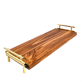 Bandeja Madeira Decorativa c/Alça P/ Servir Café Organizar Ambientes Sala Quarto Cozinha Lavabo Casa em Oferta na Shopee