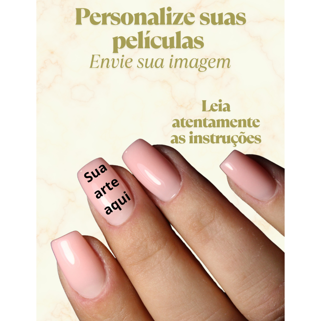 Películas de Unhas Personalizadas - Envie Sua Arte em Oferta na Shopee