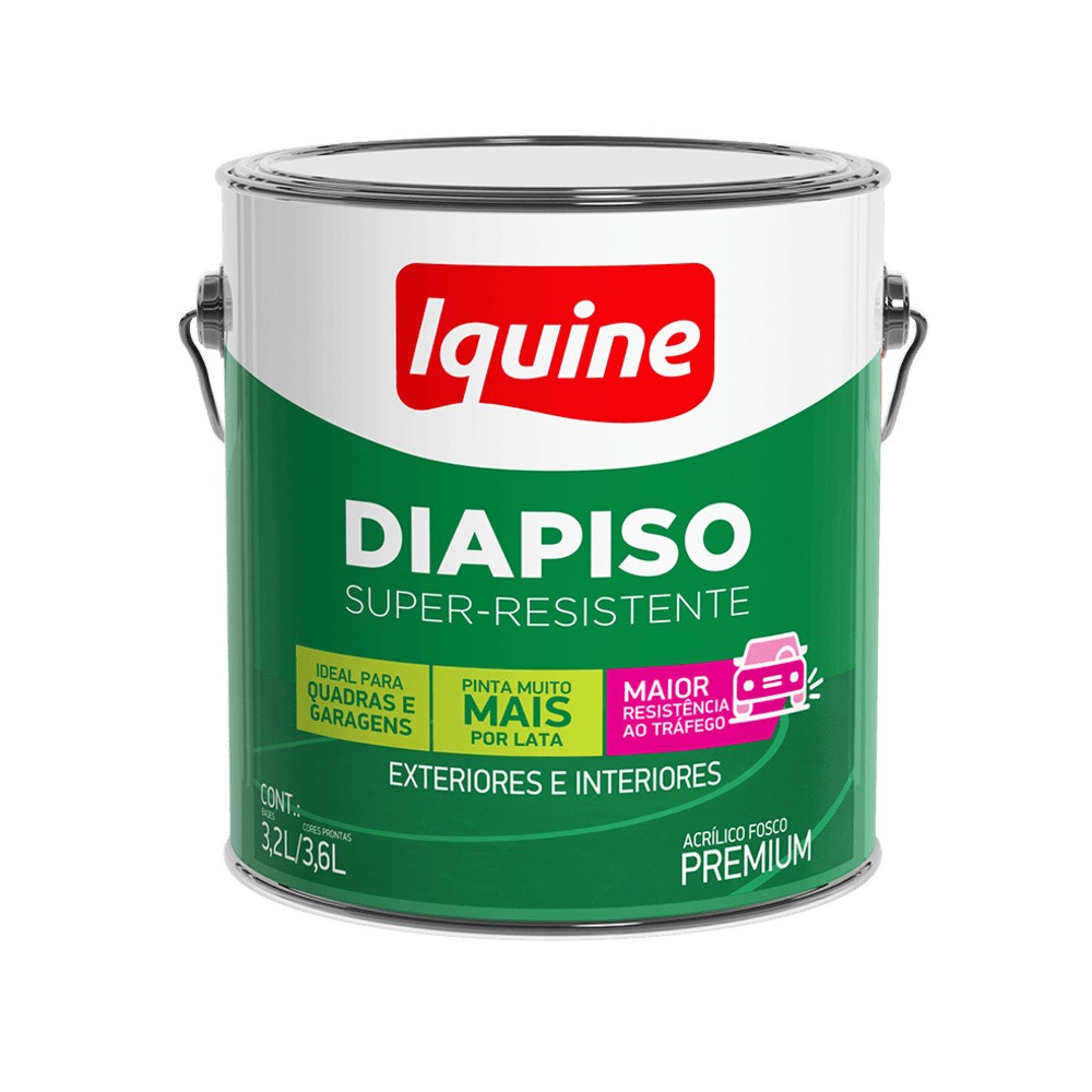 Tinta Piso Premium Cimento Cobre Fissura Iquine Diapiso 3,6L Rende muito