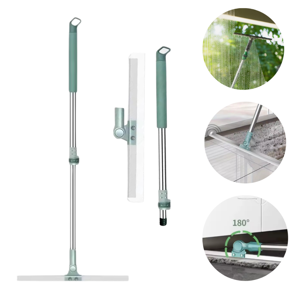 Rodo Vassoura Silicone 180° Tender Trove | Pisos, Vidros, Tapetes | Leve, Durável e Giratório