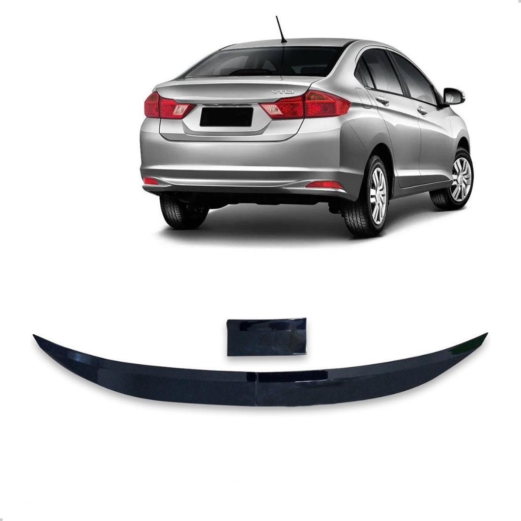 Aerofólio Para Honda City 2009 2010 2011 Black Piano Autocolante em Oferta na Shopee