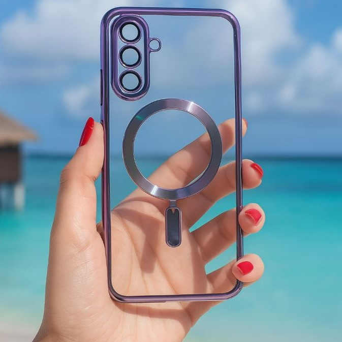 Capinha Transparente Com Proteção Na Câmera e Indução Magnética Samsung A05,A15,A25,A35,A55,A06,A16,A26,A36,A56