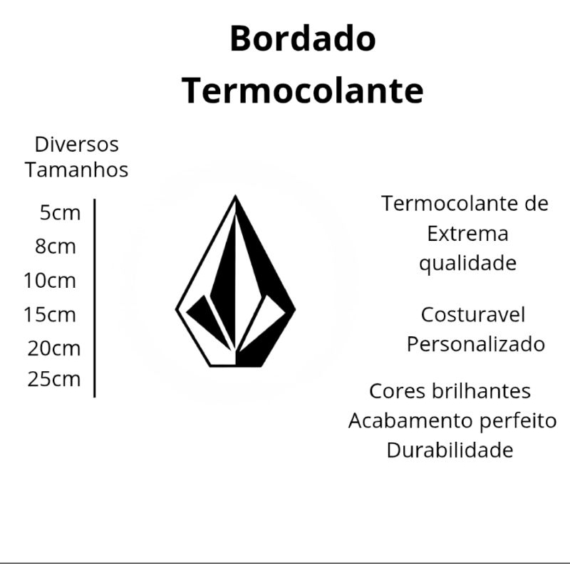 Patch Bordado Skateboard Volcom Termocolante