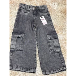 calça cargo , wide legue ( grafite )