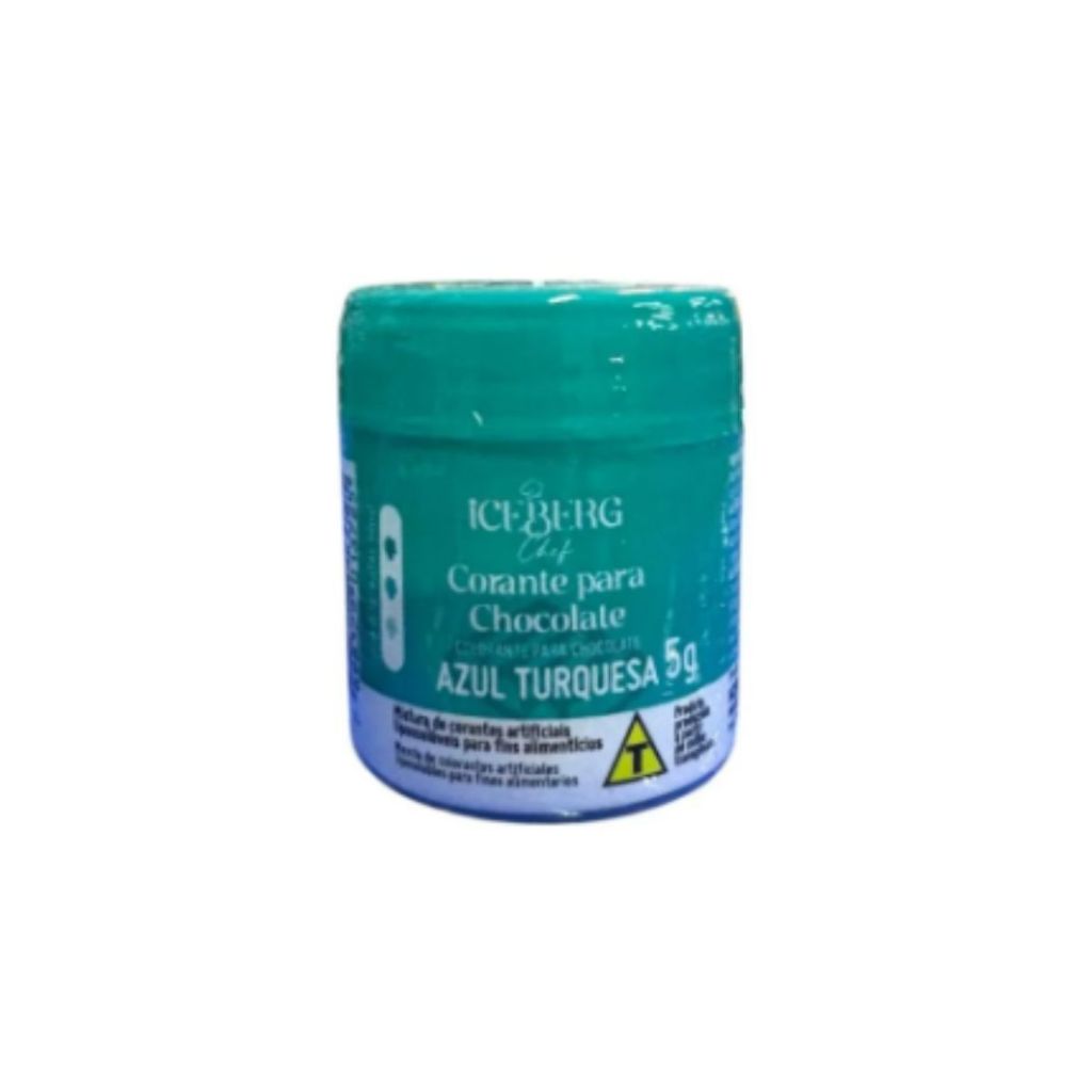 Corante em Pó Lipossolúvel Azul Turquesa 5g - Iceberg - - Food & Beverages