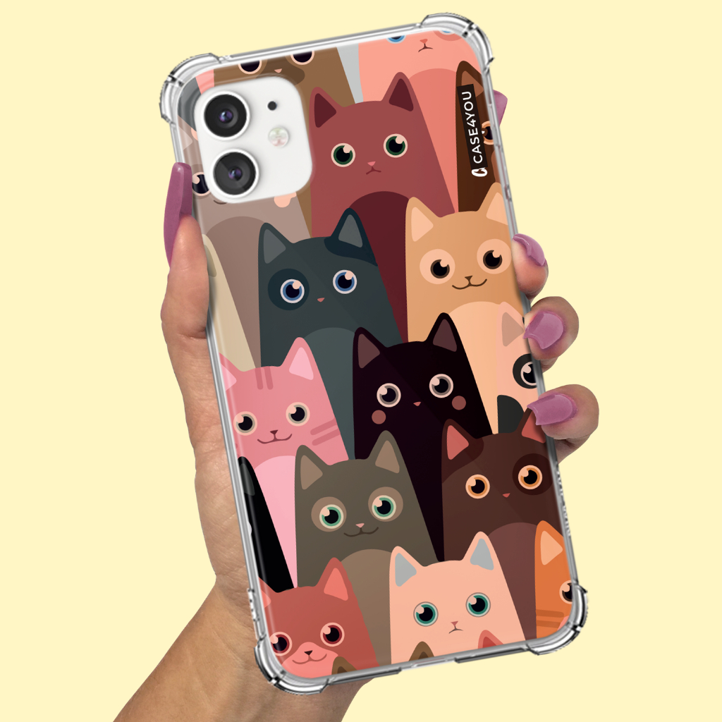 Capa Capinha para Samsung Galaxy A01 A02 A03 A03s A03 Core A04 A04s A04e A05 A05s A06 A07 Personalizada Gatos 4