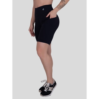 Bermuda Feminina de Poliamida com Bolso Yoga Moda Feminina Academia em Oferta na Shopee