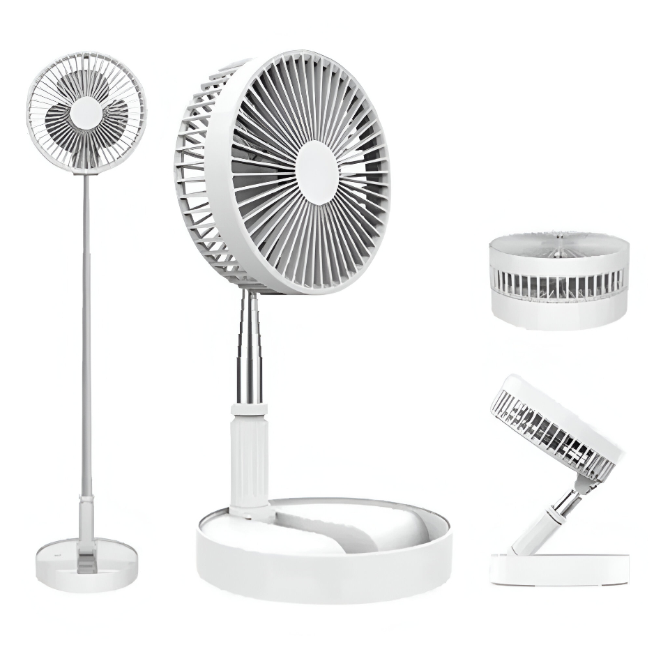 Mini Ventilador Portátil Silencioso Dobrável Retrátil Usb Recarregável Bivolt Mini ar Casa