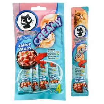 Petisco Cremoso Gatos Gatex Chuchups 4 Tubos 15g Atum — R$ 21,44 em Shopee