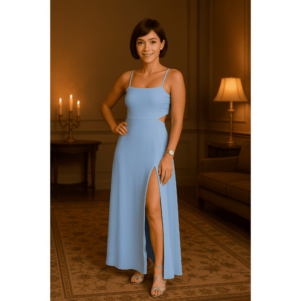 Vestido Feminino Longo Fenda Costas Abertas Alças Amarração Crepe Duna Bonito Soltinho em Oferta na Shopee