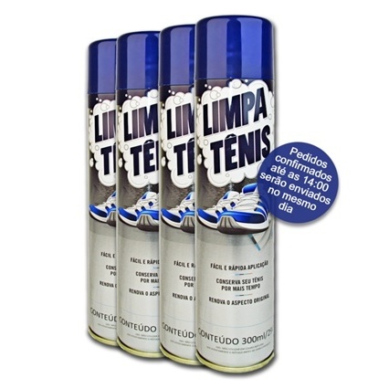 Kit até 4 Spray Limpa Tênis - Espuma Mágica Branco e Colorido - Petroplus - Limpador a Seco Perfumado 1UN/2UN/3UN/4UN Kit até 4 Spray Limpa Tênis - Espuma Mágica Branco e Colorido - Petroplus - Limpador a Seco Perfumado 1UN/2UN/3UN/4UN
