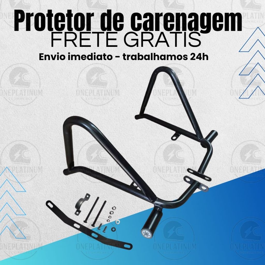 Protetor Motor Carenagem Fazer Factor 150 Slider Moto Qualidade Preto em Oferta na Shopee
