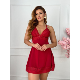 camisola luxo sexy sensual, camisola sensual, camisola e calcinha de renda, linha noite (camisola sem bojo)