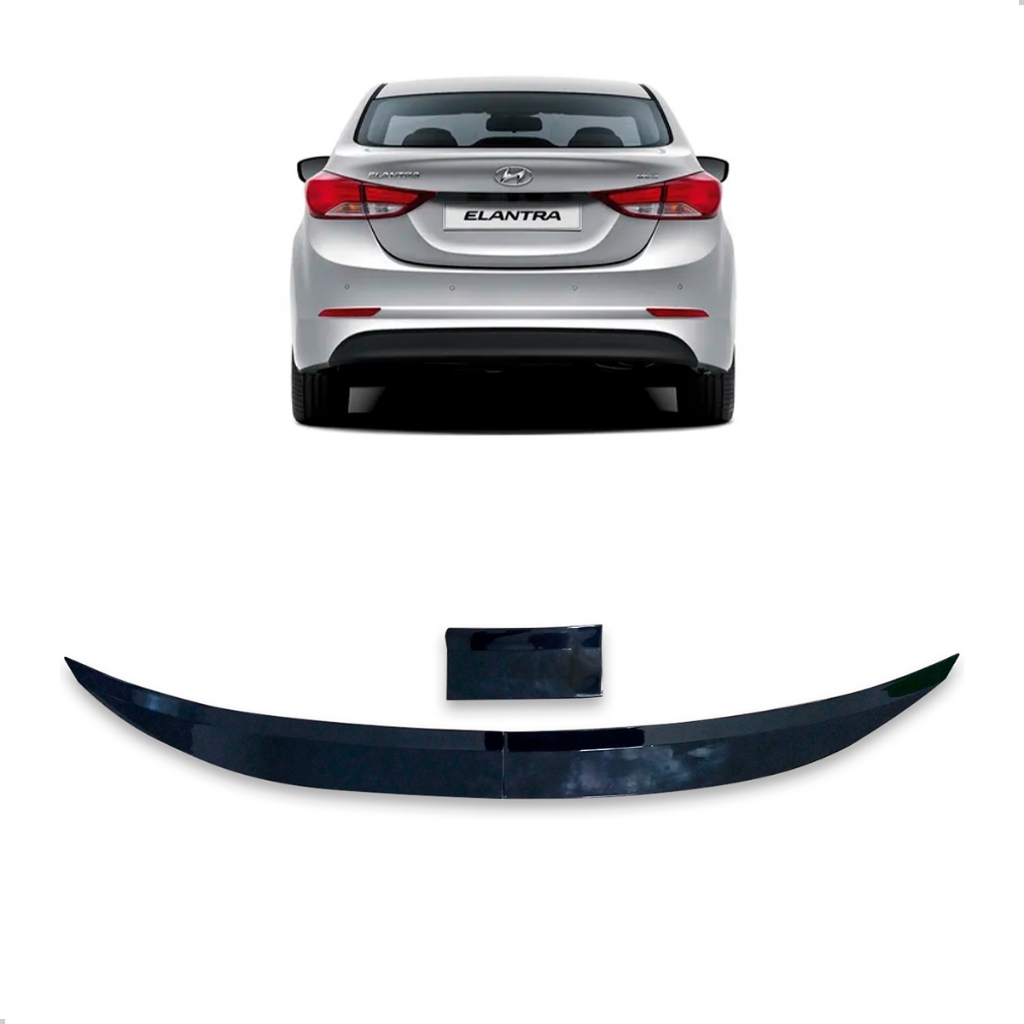 Aerofólio Para Elantra 2011 2012 2013 2014 2015 A 2016 Black Piano Autocolante em Oferta na Shopee