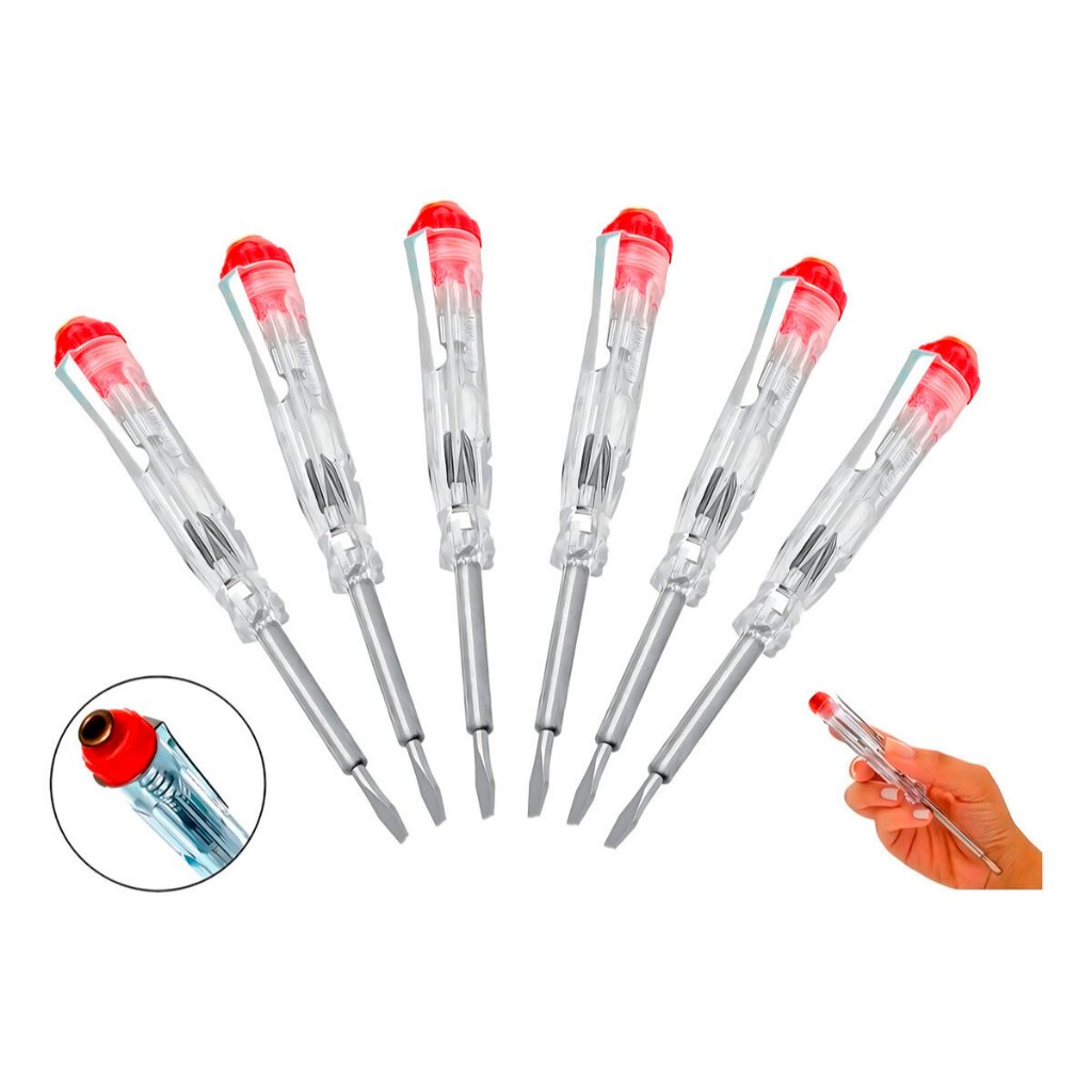 Caneta Digital Para Teste De Voltagem E Corrente Profissional Com 6 Und 12v A 250v Oz
