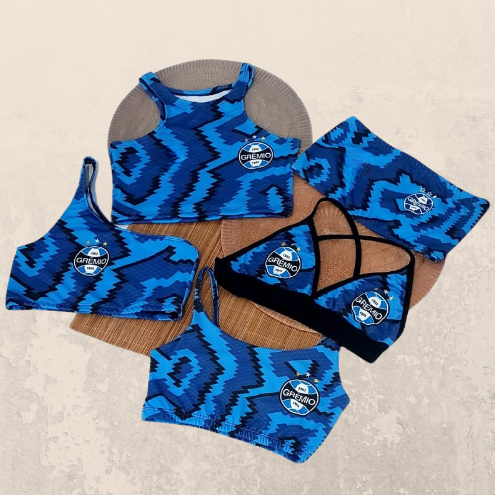 Top do Grêmio Personalizado Diversos Modelos Feminino Fitness Academia Futebol GRÊMIO NOVO