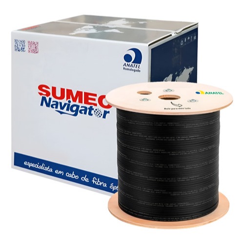 Cabo Fibra Óptica Drop Bobina 1fo 1km Ftth - Sumec Navigator