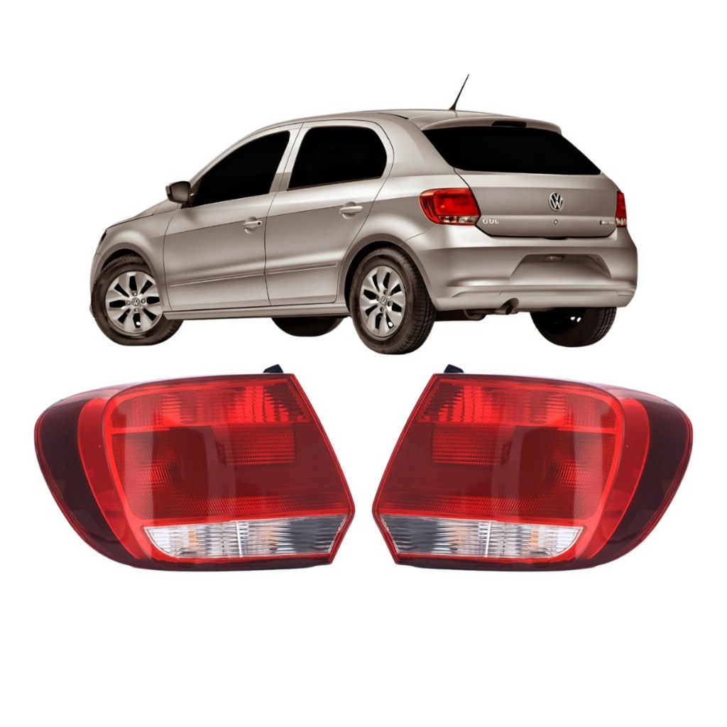 Par Lanterna Gol G6 Traseira Borda Fumê 2013 2014 2015 2016 em Oferta na Shopee