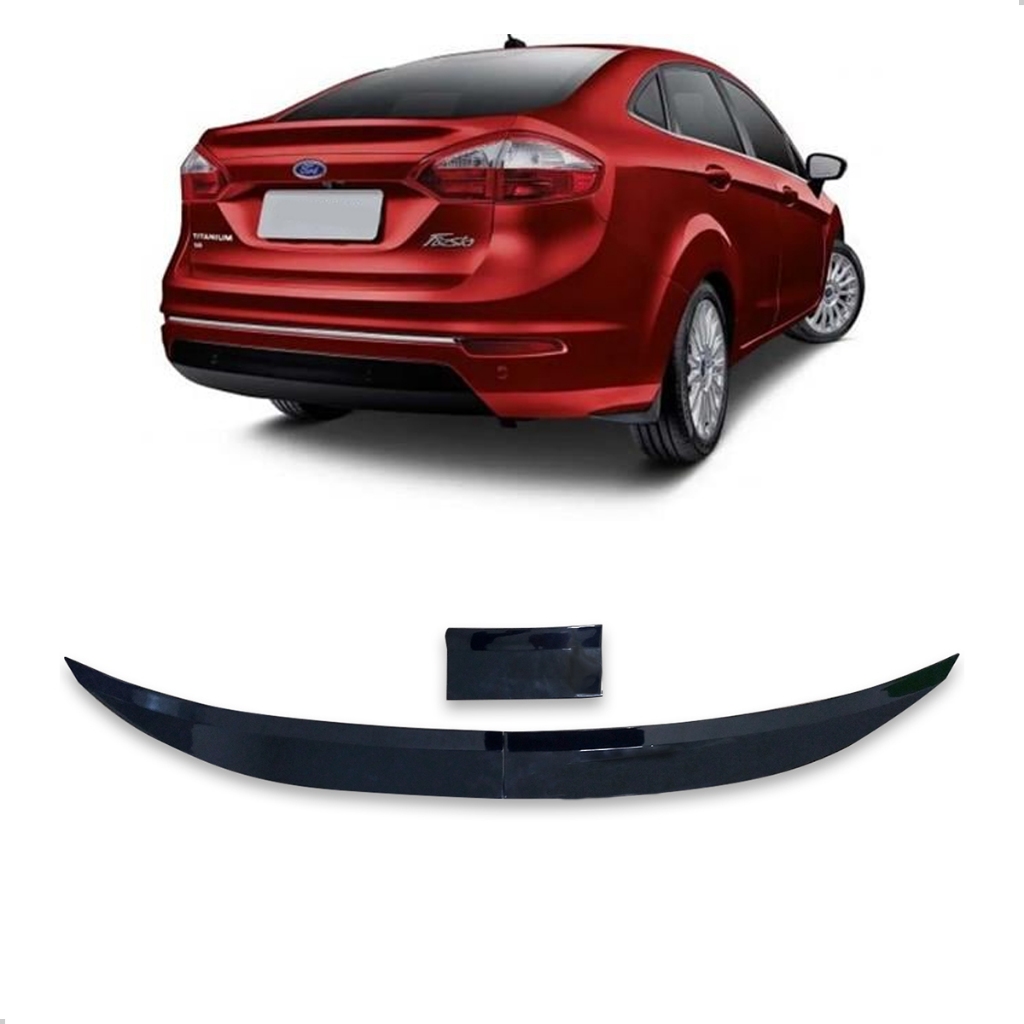 Aerofólio Para Ford Fiesta Sedan 2002 2003 2004 2005 2006 2007 2008 2009 2010 2011 2012 2013 2014 2015A 2019 Black Piano