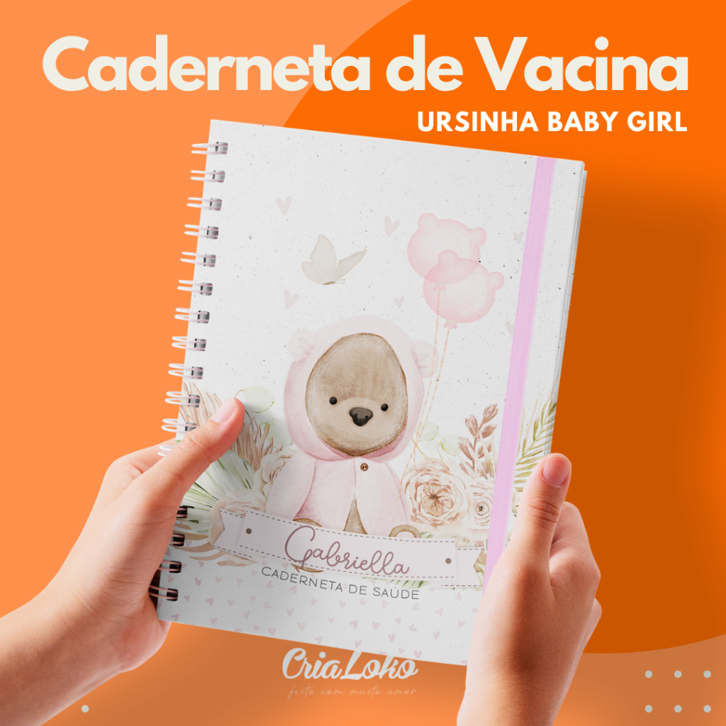 Caderneta De Vacinação Personalizada Atualizada Menino e Menina Edição 2025