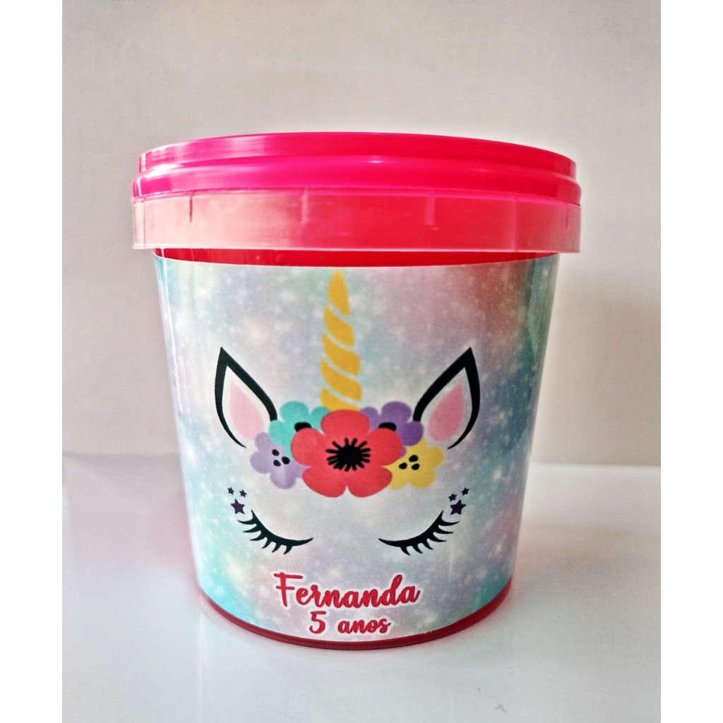 10 Slime Personalizada para Lembrancinha de Aniversário Infantil Unicórnio (JÁ VAI EMBALADO)
