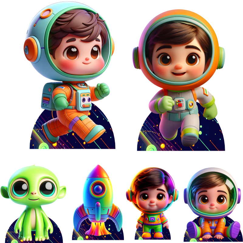 KIT DE DISPLAY ASTRONAUTA CUTE IA JE DISPLAY