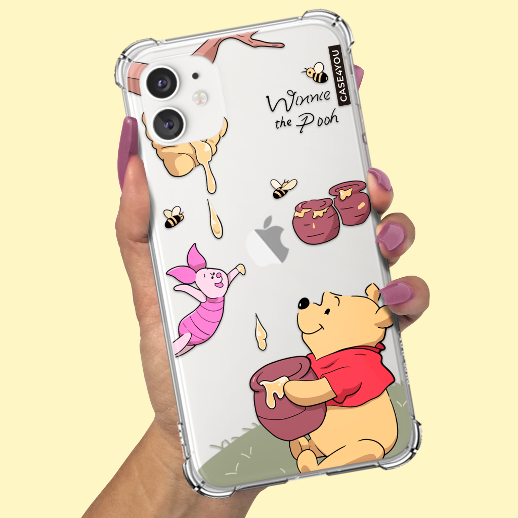 Capa Capinha para Samsung Galaxy S20 S21 S22 S23 S24 S25 FE PLUS ULTRA Anti-impacto Personalizada Ursinho Pooh 1