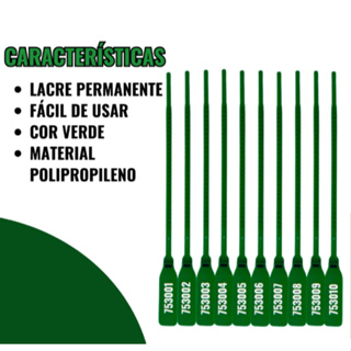 Kit 500 Peças Lacre De Segurança 16cm Malote Numerção Sequencial Hospitalar Mala em Oferta na Shopee