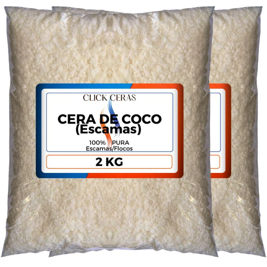 Cera de Coco em Escamas – Pronta para Uso em (Potes e Moldes)