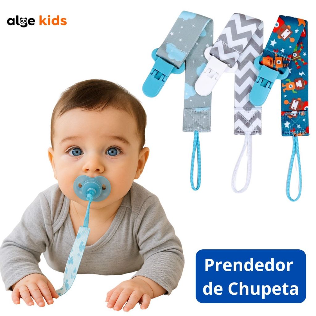 Kit Conjunto Com 3 Prendedor De Bico Chupeta Mam Nuk Avent Menino em Oferta na Shopee
