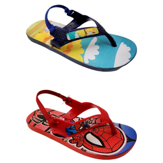 Kit 2 Pares Chinelo Baby Menino Elástico Atras Personagens Macio Calce Fácil em Oferta na Shopee